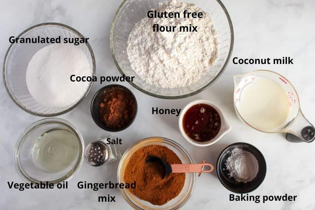 gingerbread ingredients on a counter