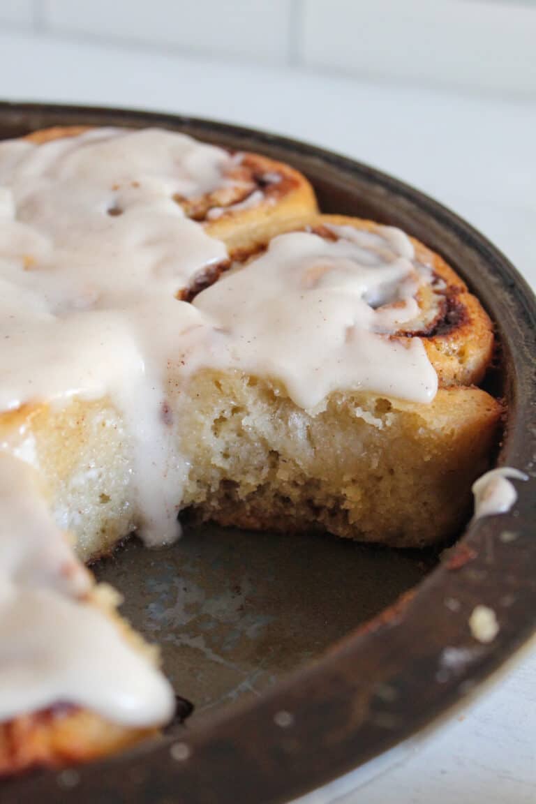 inside of a cinnamon roll