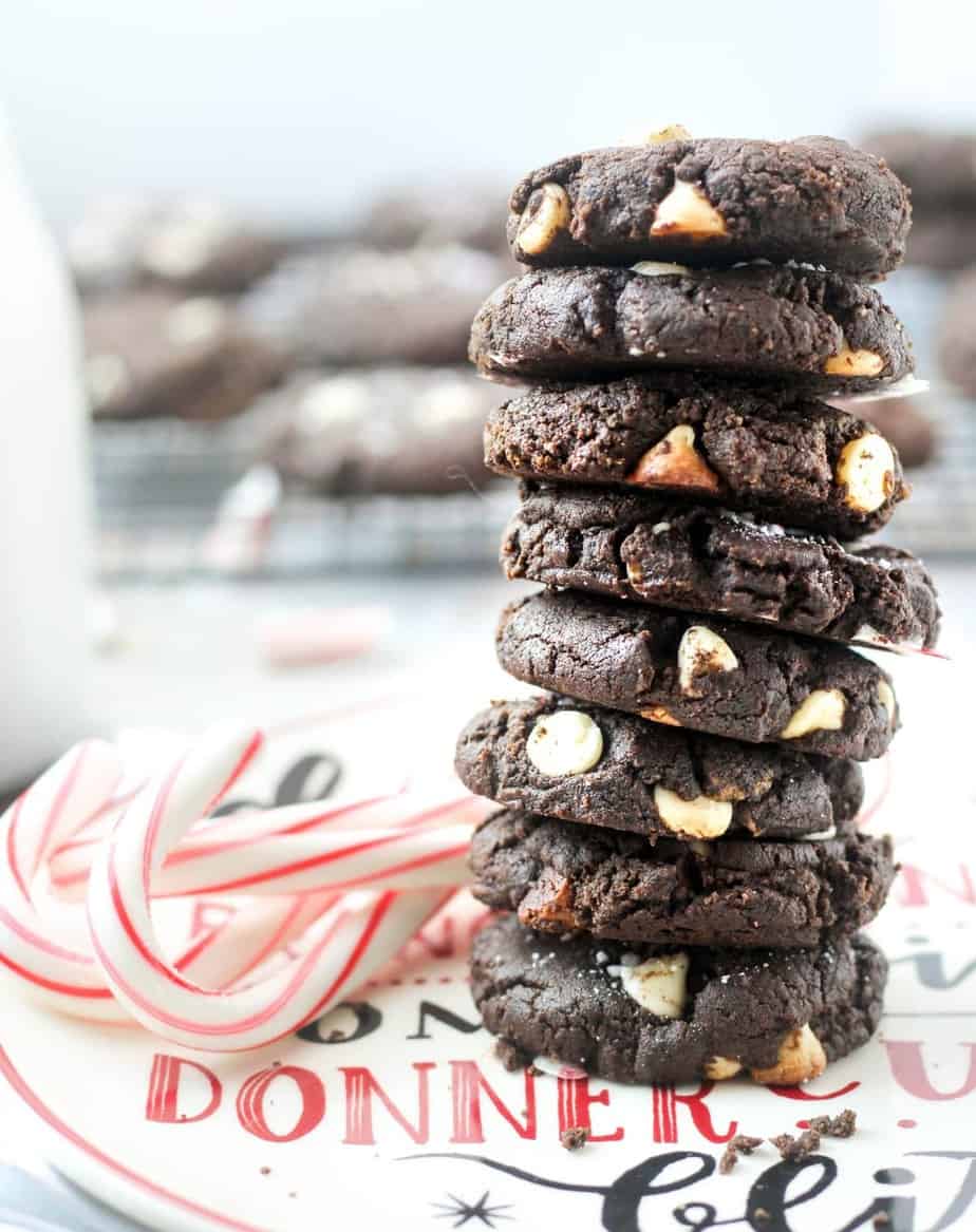 gluten free dairy free christmas cookies on a white plate