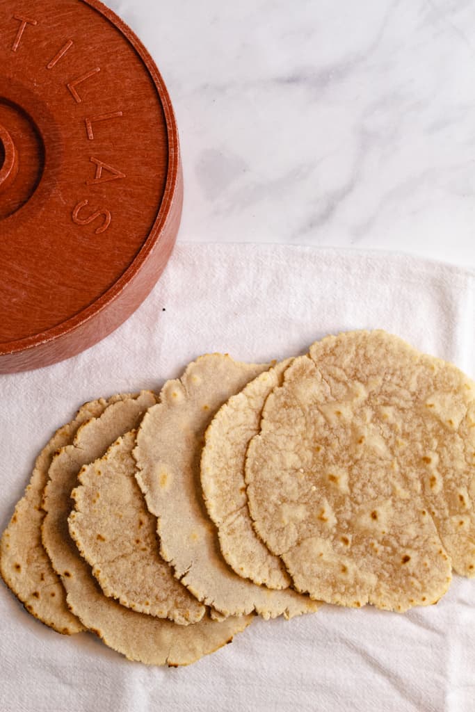 cassava flour tortillas cooked