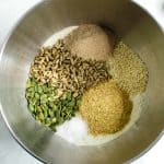 Gluten Free Buckwheat Bread dry seeds in a bowl