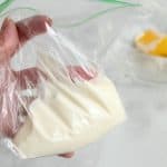 almond flour sugar cookies glaze in a plastic bag