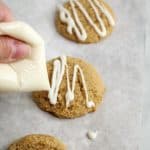 almond flour sugar cookies piped glaze