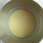 gluten free potato rolls liquid mixed in a bowl