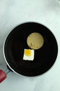 melting sugar in a pan