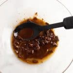 chocolate and butter melting in a bowl