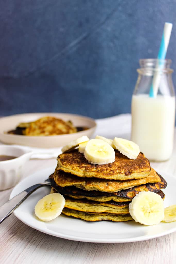 side far away shot of pancakes