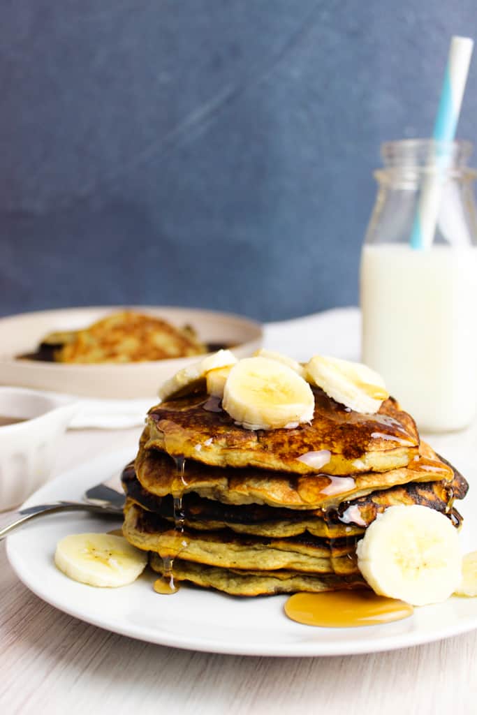 side close shot of pancakes