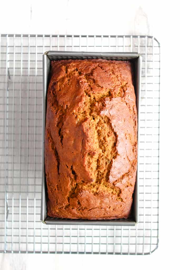 overhead shot of bread baked