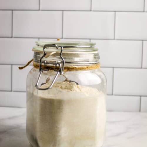 jar of gluten free flour