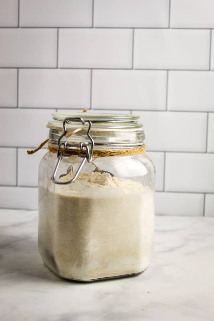 jar of gluten free flour