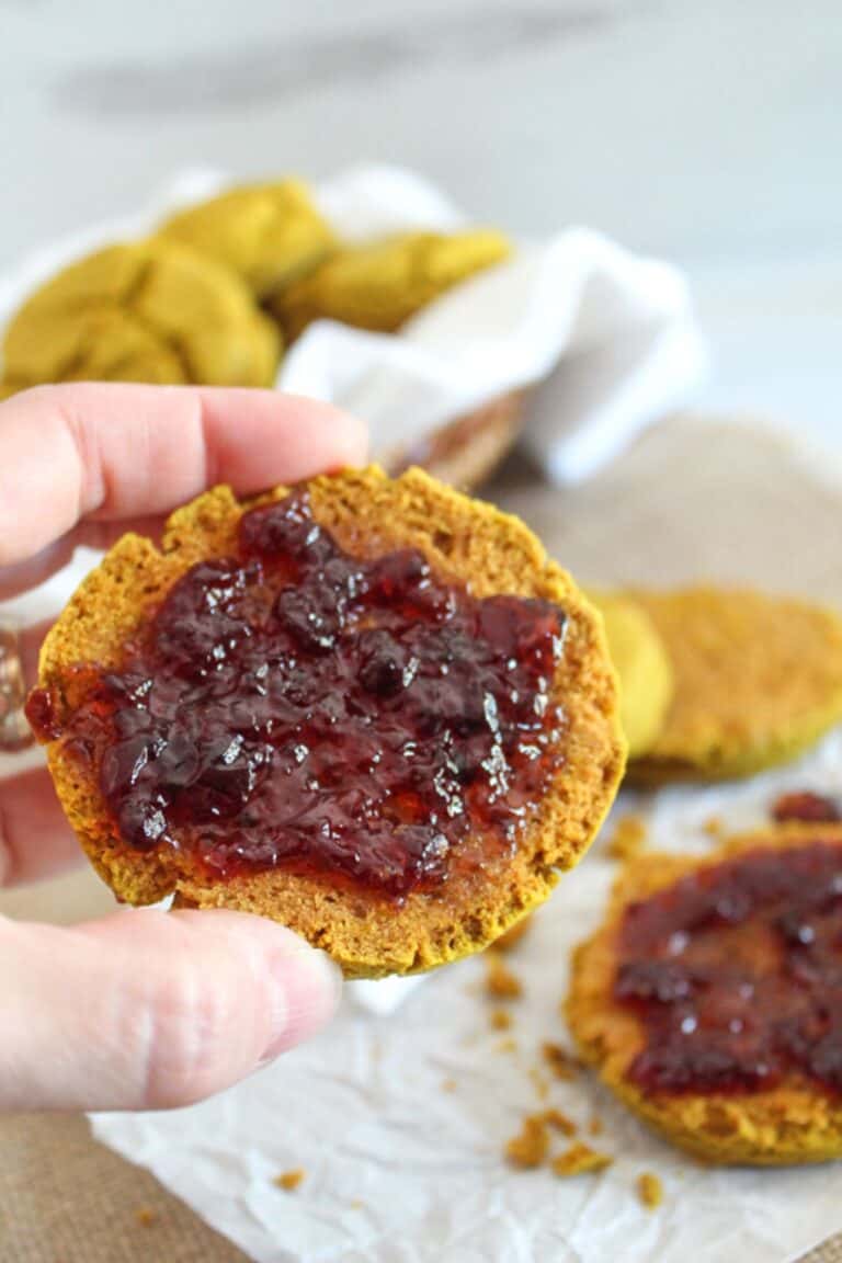 jelly on a biscuit