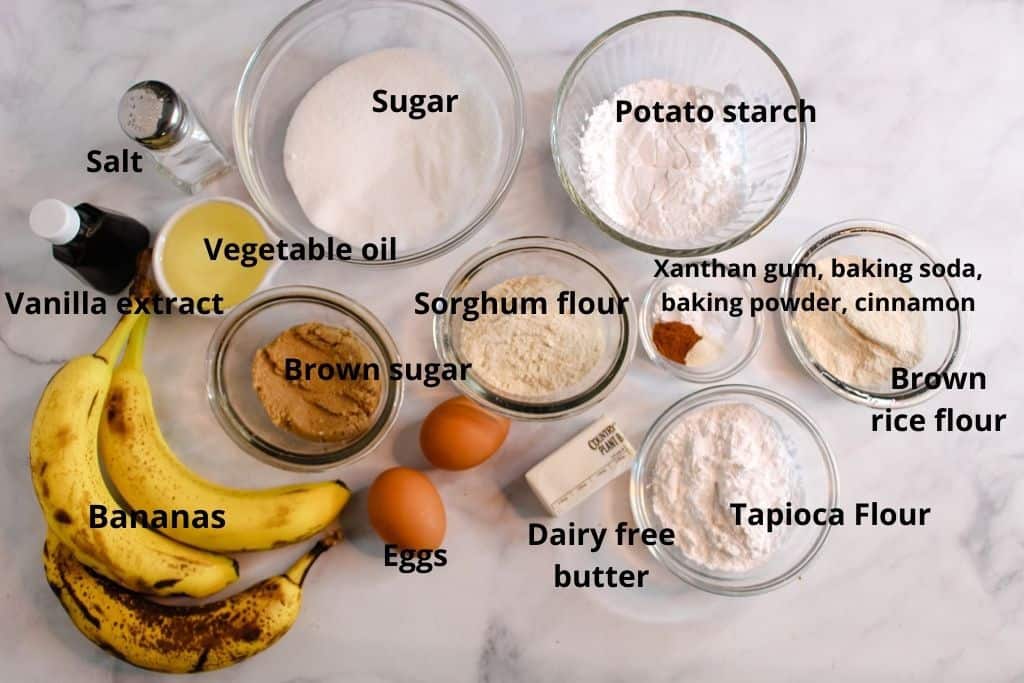 labeled ingredients sitting on a countertop