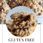 up close image of almond flour oatmeal cookies
