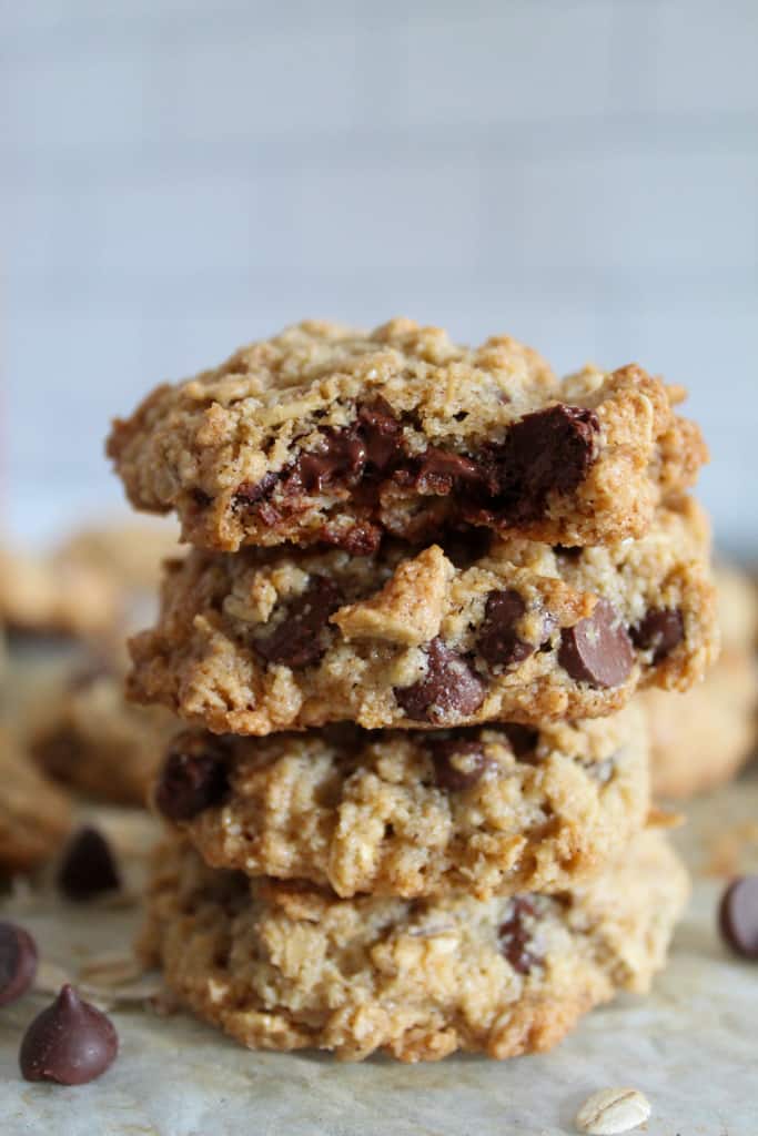 up close stack of cookies