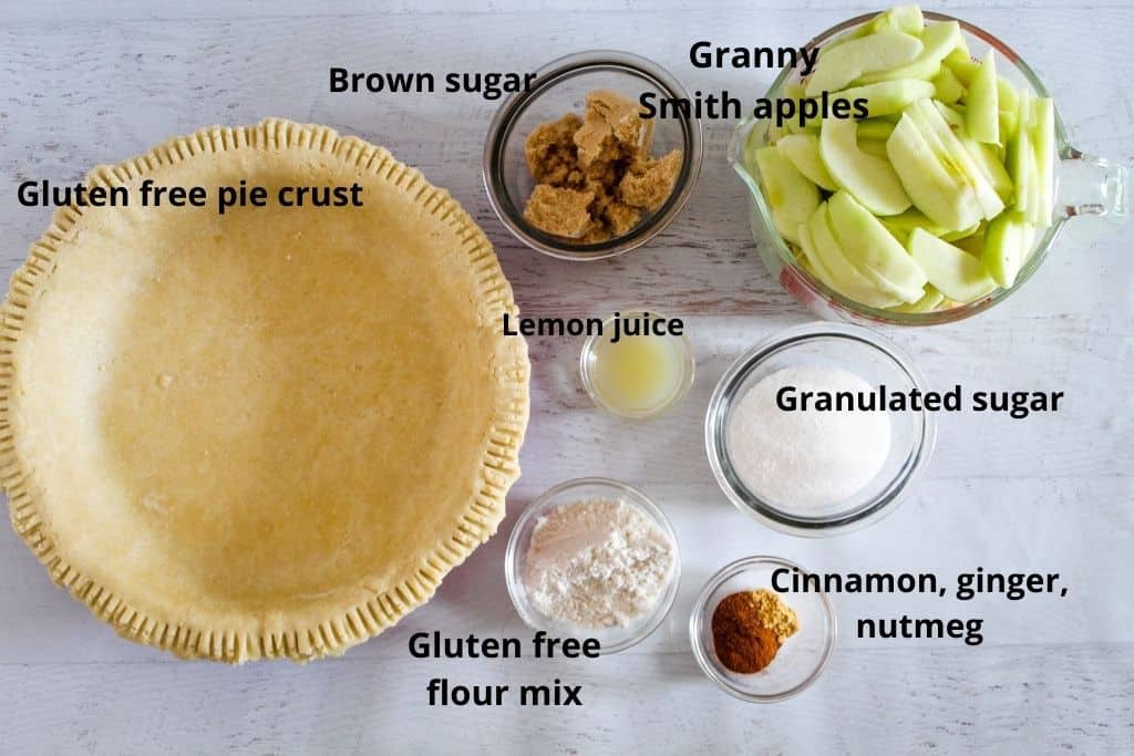 labeled ingredients on a countertop