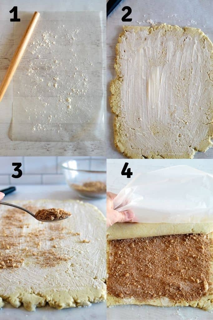 steps to rolling out the dough