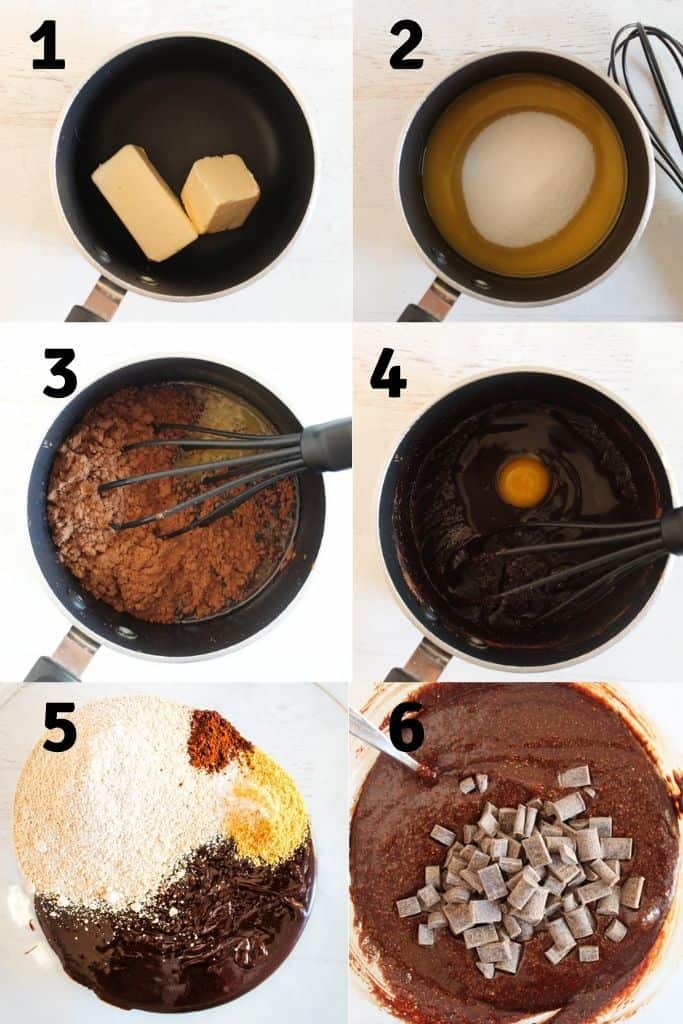 steps to preparing brownies
