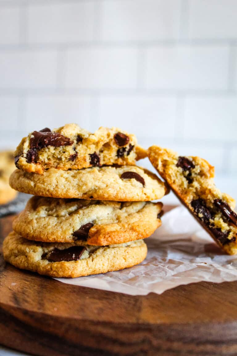 up close stack of cookies