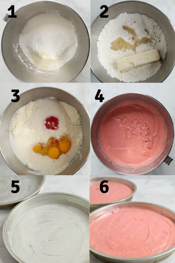 steps to preparing cake.