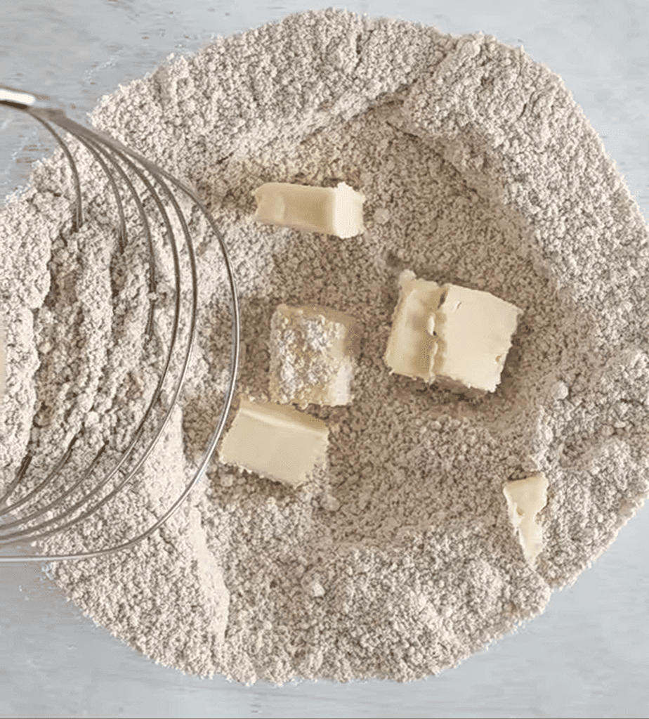 dry ingredient with butter