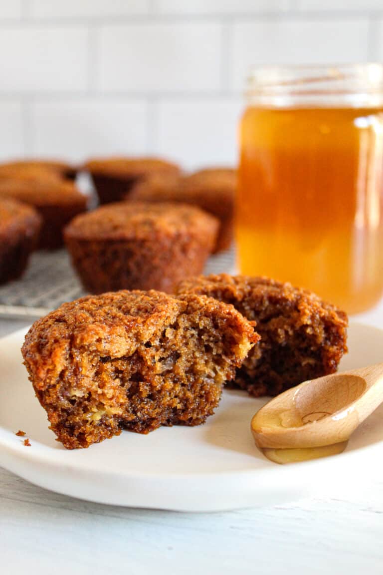 inside of a flax seed muffin.
