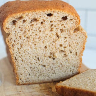 inside of millet bread on a cutting board