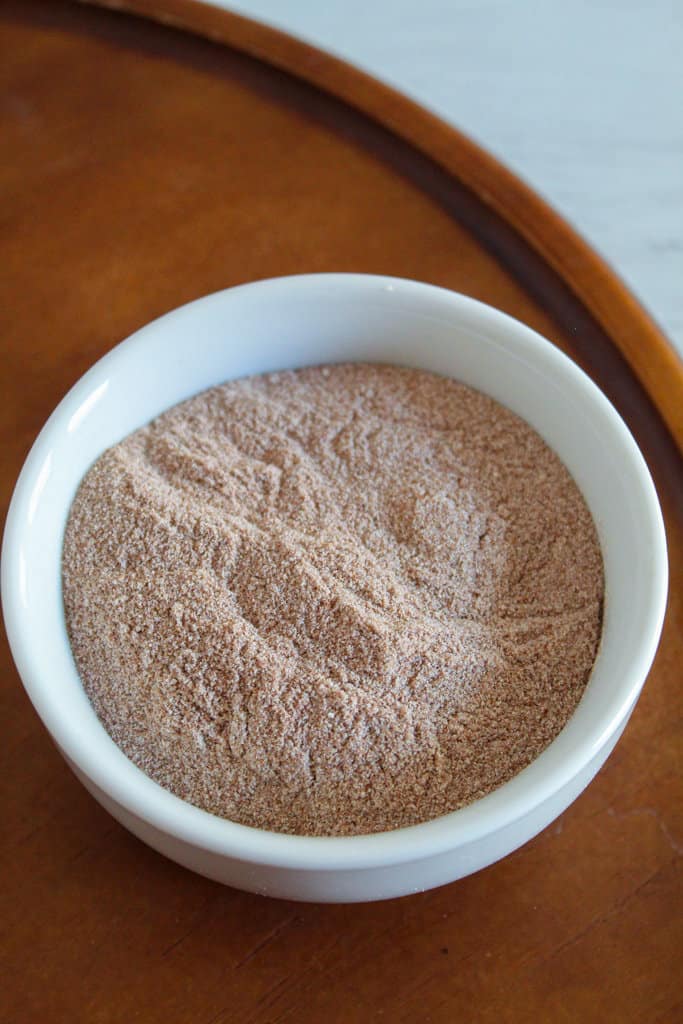 teff flour in a white bowl