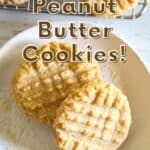 almond flour peanut butter cookies up close.