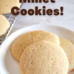millet cookies on a plate.