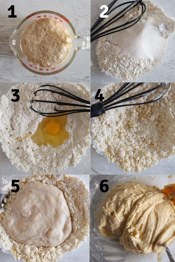 steps to making gluten free air fryer donuts.