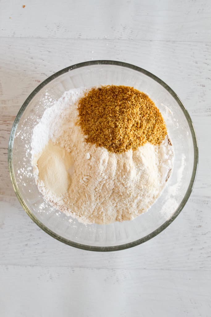 millet flour in a bowl.