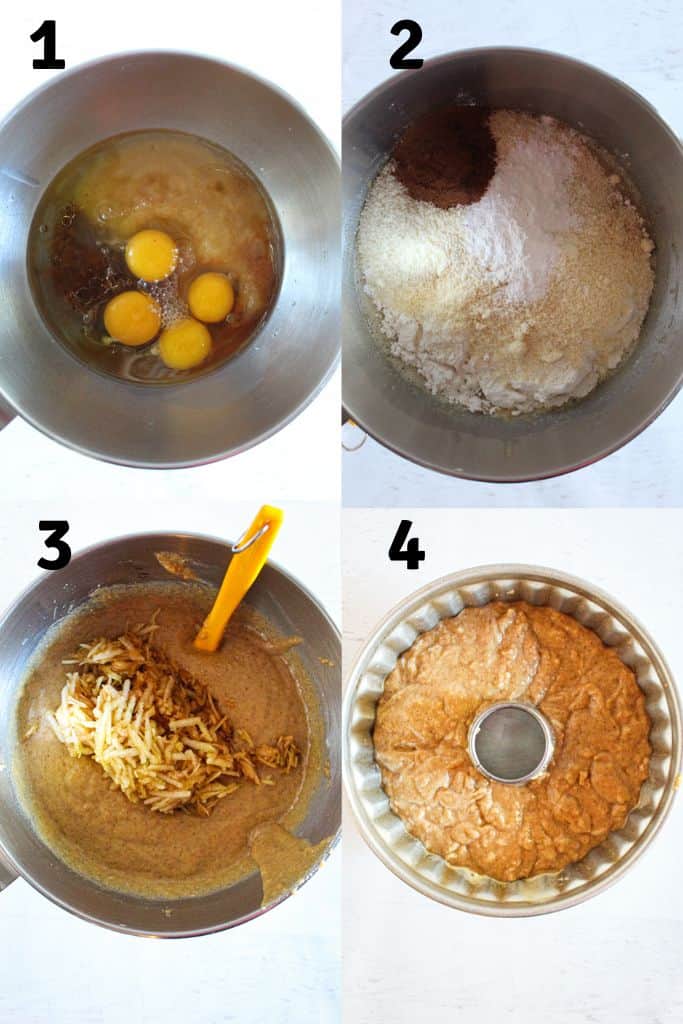 steps to preparing cake