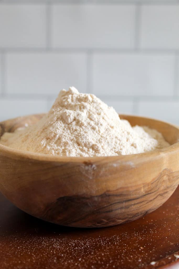 bowl of cassava flour.
