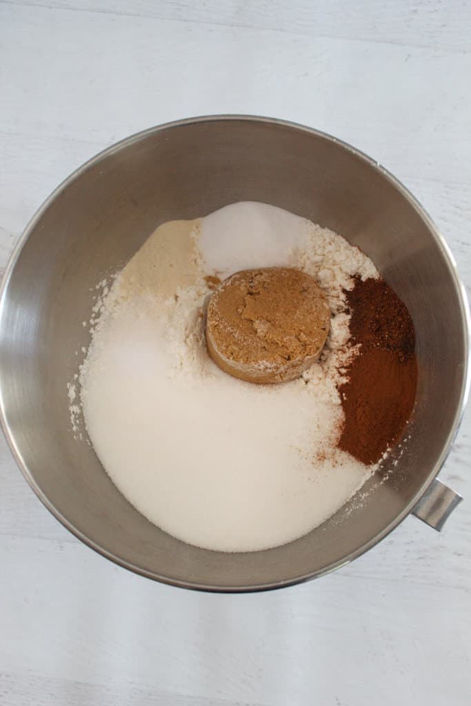 bowl of dry ingredients.