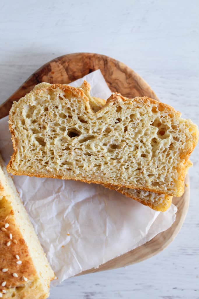 slice of flax bread.