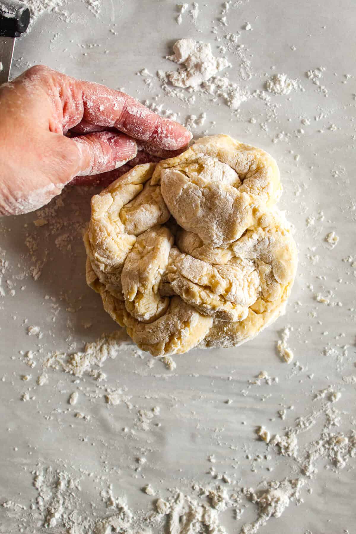 braided dough circle for Easter bread