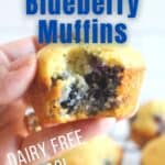 inside of almond flour blueberry muffins.