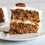 slice of gluten free carrot cake.