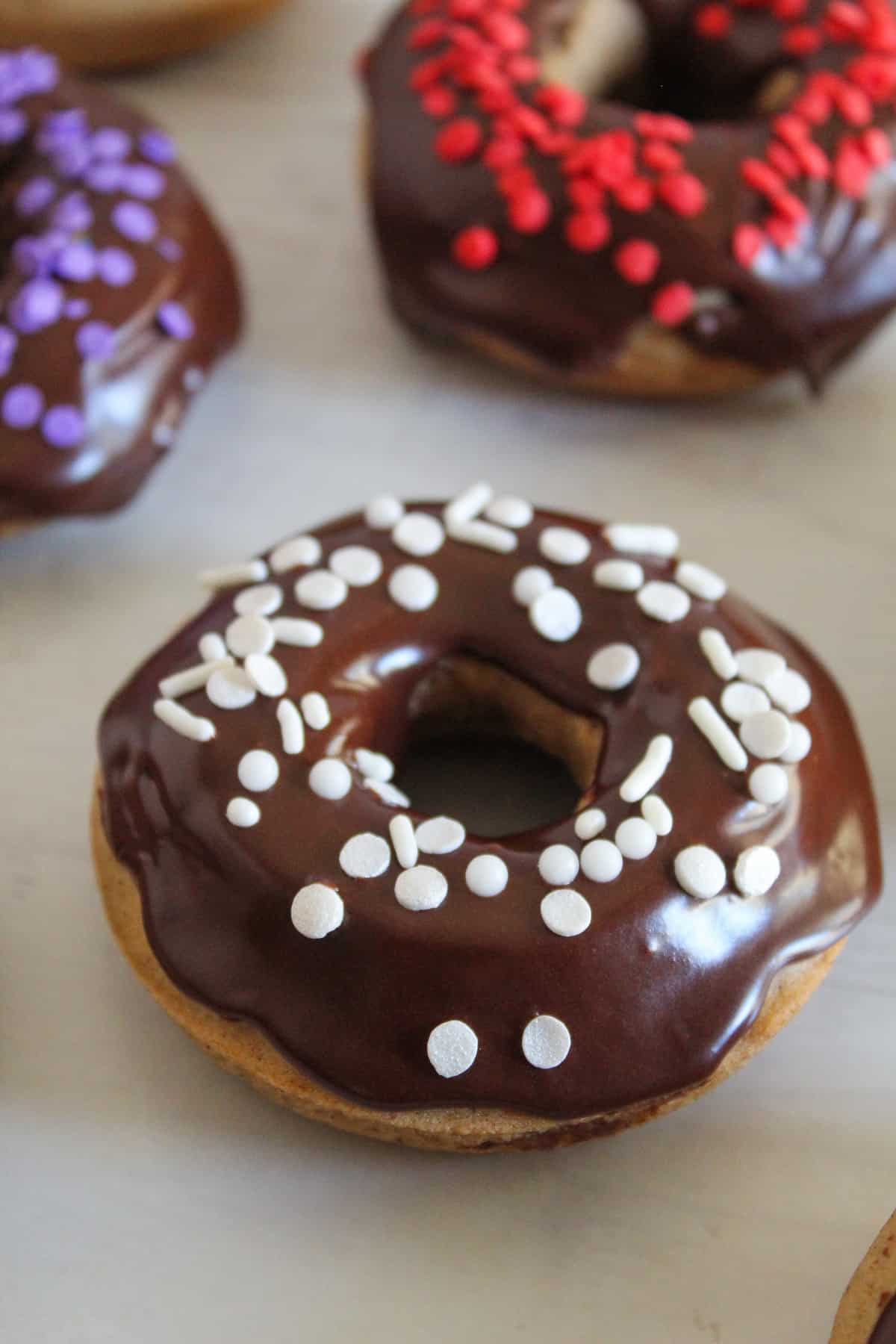 Baked Chocolate Cake Glazed Donuts (Gluten Free) - Basics with Bails