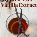 bowl of vanilla extract on a white counter