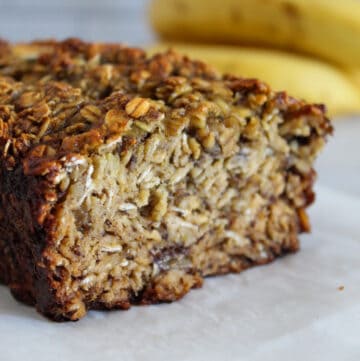 inside of flourless banana bread loaf