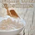 bowl of baking soda on a wooden table