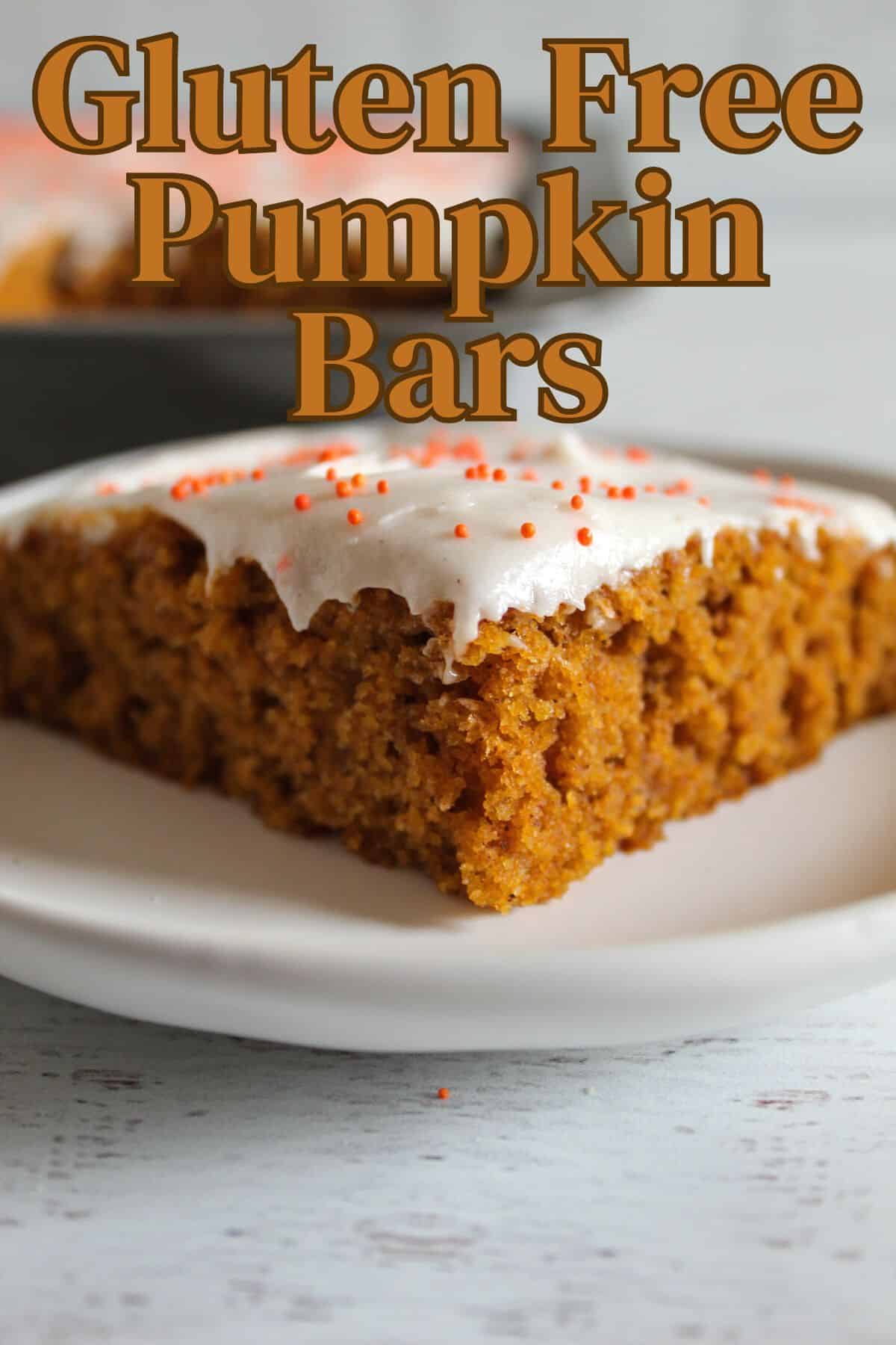 Gluten Free Pumpkin Bars Recipe - Zest for Baking