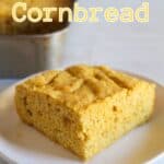 slice of cornbread on a plate