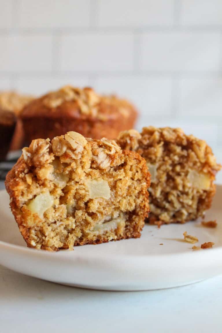 inside of an apple muffin