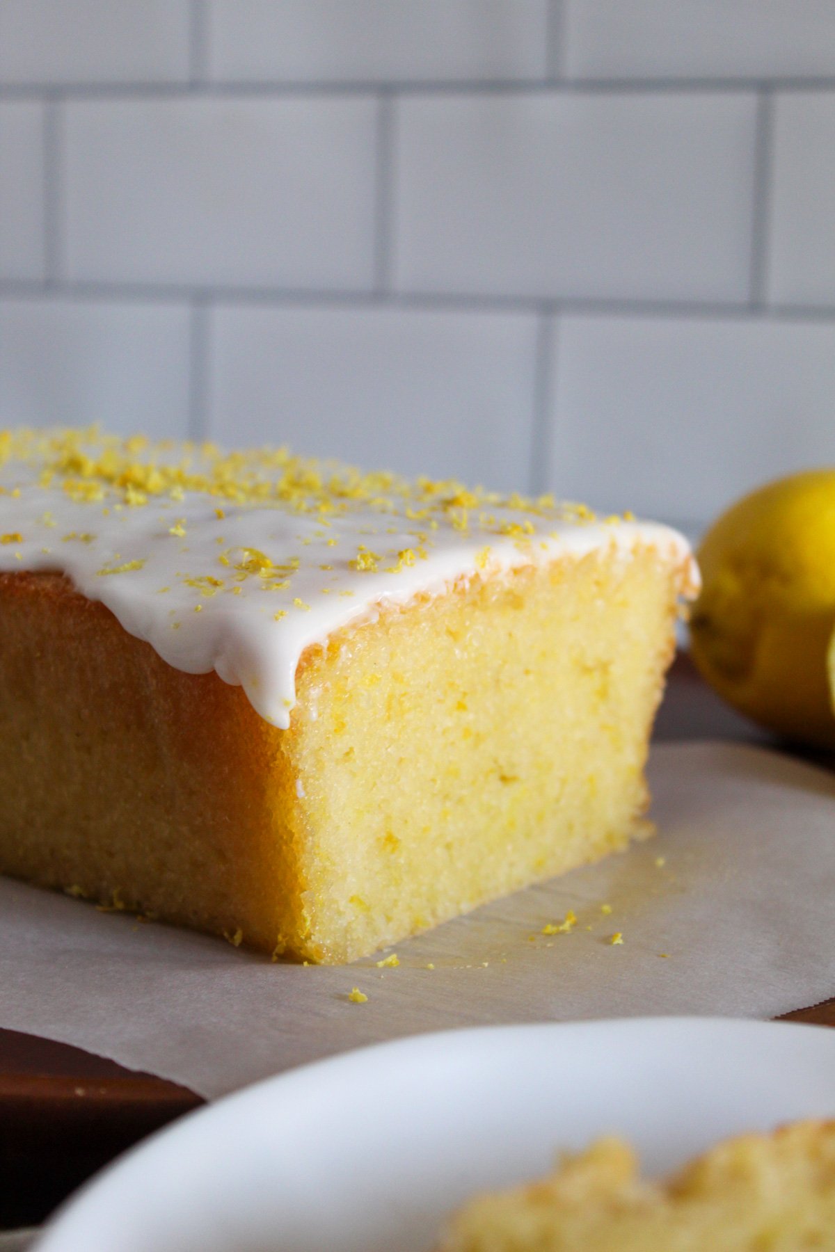 whole loaf of gluten free lemon pound cake