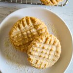 baked cookies on a white plate