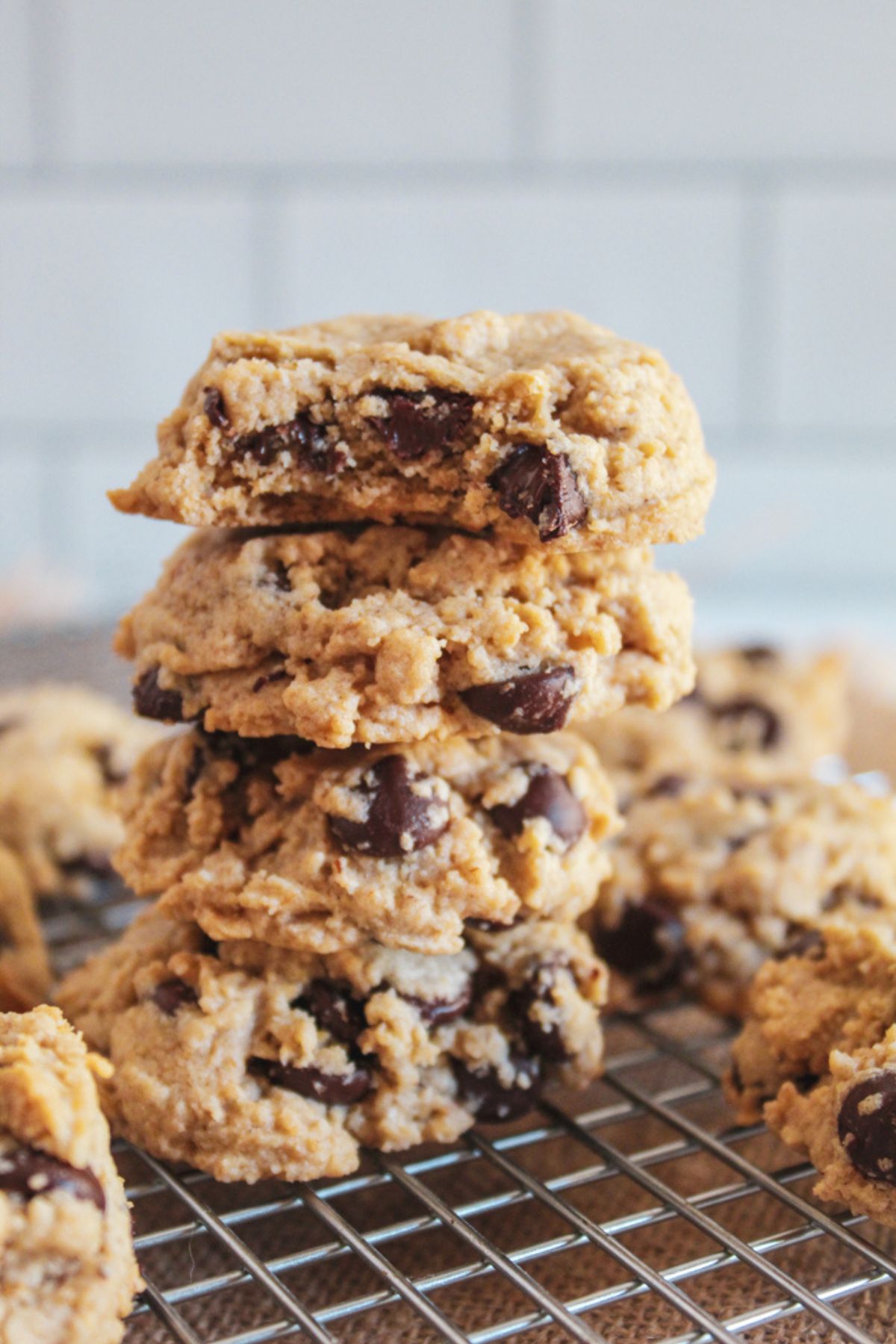 stack of baked cookies