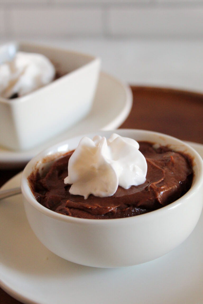 white bowl with gluten free pudding